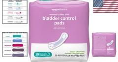Discreet & Comfortable Women’s Bladder Control Pads, 30 Count, Hypoallergenic