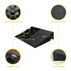 Rubber Curb Ramp 4″ Rise for Sidewalks – 2 Pcs Driveway – 4″ Inch