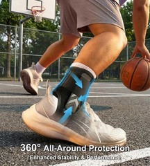Quick Lace Up Ankle Brace for Sprained Ankle, Slim Fit Ankle Support Brace wi…
