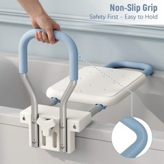 Shower Chair with Bathtub Handrail,Up to 400lbs Capacity