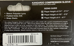 XARA 9060 Kangaroo Compression Ankle Guard Sleeve Black Small