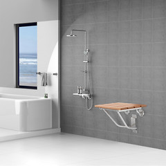 Folding Shower Seat & Chair Wall Mounted for Adults, Fold down Shower Bench & St