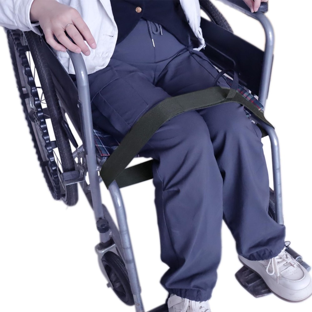 2 Pack Wheelchair Thigh Strap Leg for Keeping Legs Black
