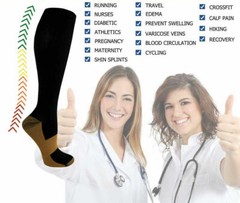 6 Pack Compression Socks (20-30mmHg) Moisture Wicking Cotton Support Stocking US