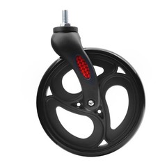 Wealrti 2 Pcs 8 Inch Black Front Wheels with Front Fork Drive Solid Wheelchai…