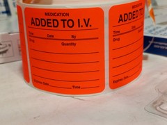 Asstd PDC Healthcare, Delta, other medical hospital labels, %/Biohazard/IV/more