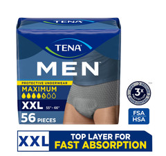 Maximum Absorbency Men Incontinence Underwear XXL 56 Count Adult Diapers