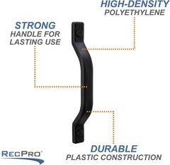 RV Grab Assist Handle 9 1/2 Inches Black Exterior Assist Handle Plastic