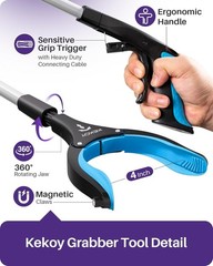 36-Inch Adjustable Grabber Tool for Seniors | Foldable, Lightweight & Magnetic