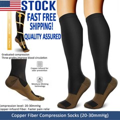 SALE!Copper Unisex Copper Compression Socks Easy-On and Off Knee High Socks Fitt