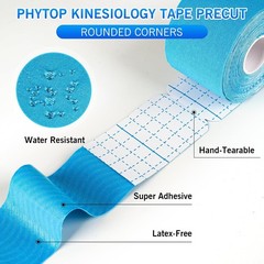 K Tape Precut Strips (40 Count, 10″) | Latex-Kinesiology Tape for Sports |