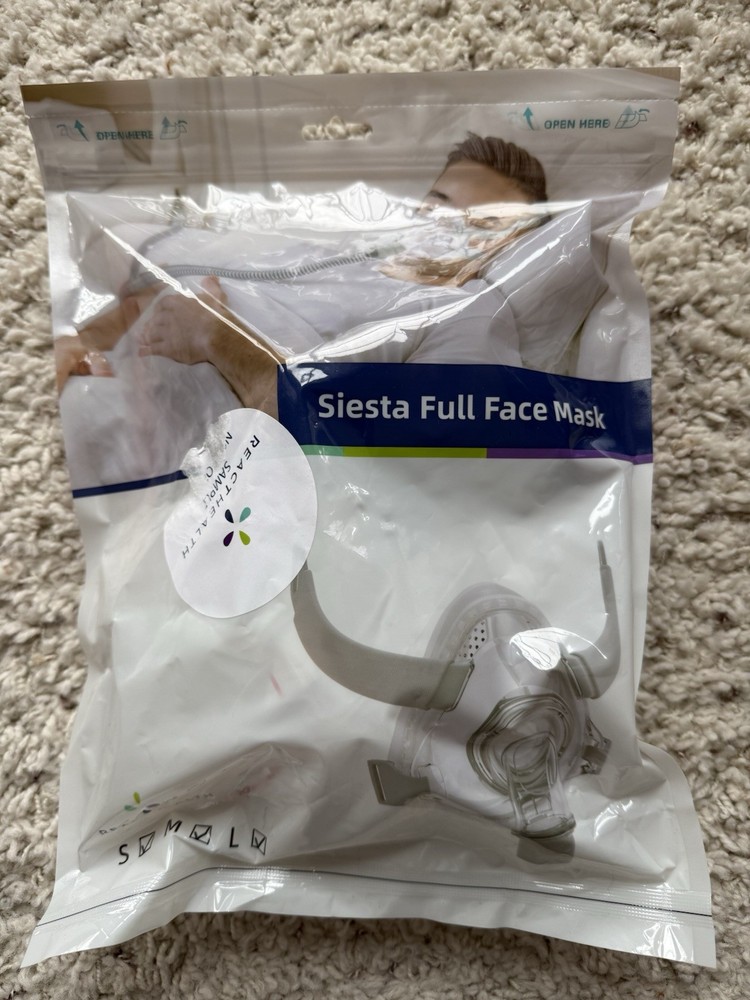 Siesta Full Face Mask -All Size Kit SFF1000 Model F5A ~SEALED ~S,M,L