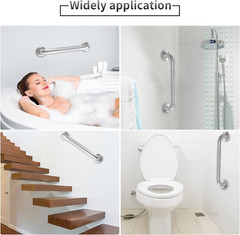 24″ Stainless Steel Grab Bars – 2 Pack Anti-Slip Shower Handles for Safety