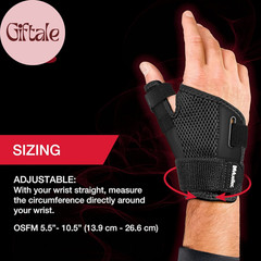 Sports Medicine Adjust-To-Fit Thumb Brace, Spica Splint, Thumb Pain Relief Stabi