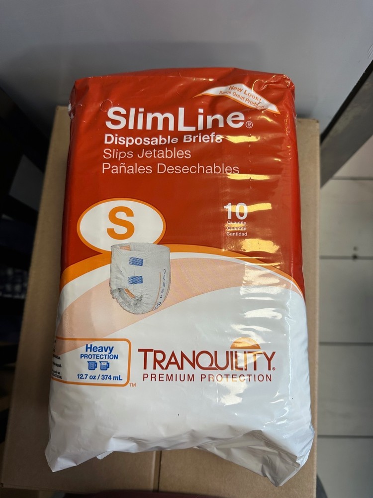 Tranquility Slimline Incontinence Brief S Full Fit 2120 Heavy 40 Ct (4 pk of 10)