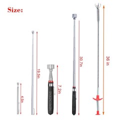 3 Pack Pick-up Tool Set – Extendable Magnetic Pick Up Tools and Flexible…