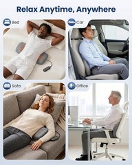COMFIER Smooth Spine Triple Fusion Back Massager with Graphene Heat, 3-in-1 C…