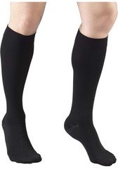 Truform 20-30 mmHg Compression Stockings Microfiber Knee High-Large (Beige) 9965