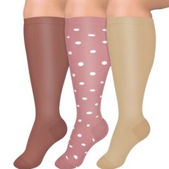 3/4/5 Pairs Plus Size Compression Socks Extra Wide Calf Knee High Support Socks