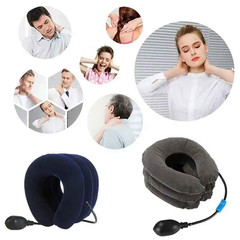 Inflatable Cervical Neck Traction Pillow Air Neck Support Pain Cushion Relief