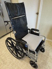 Medline Excel Reclining Wheelchair / Black Vinyl / Used / Great Condition