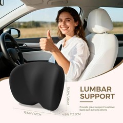 Lumbar Support Pillow for Car, Memory Foam Lower Back Support for Driving, Er…
