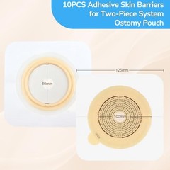 10 PCS Cut-to-Fit Skin Barrier for Colostomy Bags, Non-Woven, 60mm Max, Comforta