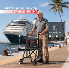 Rolloy Compact Master Walker Model ROSWW1 Ultra Lightweight Foldable Portable