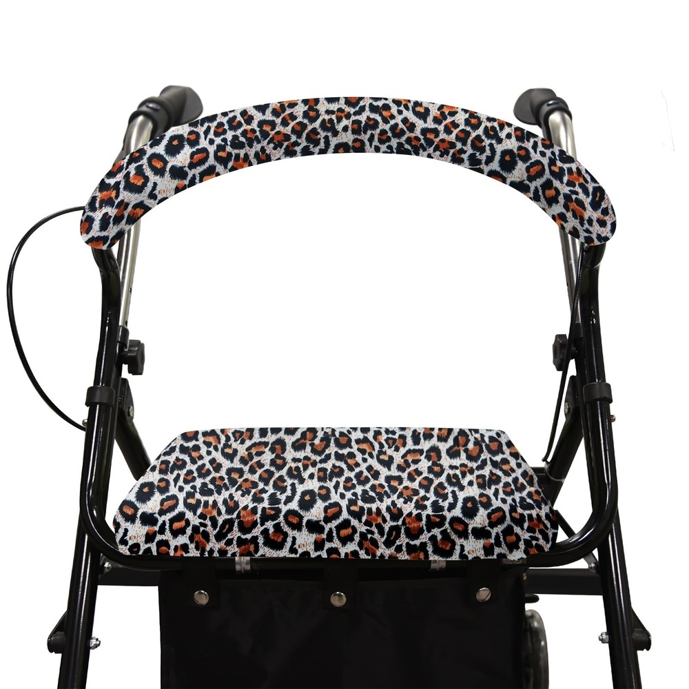 SPRING SEAON Rollator Walker Seat and Backrest Covers Set – Medium, Leopard