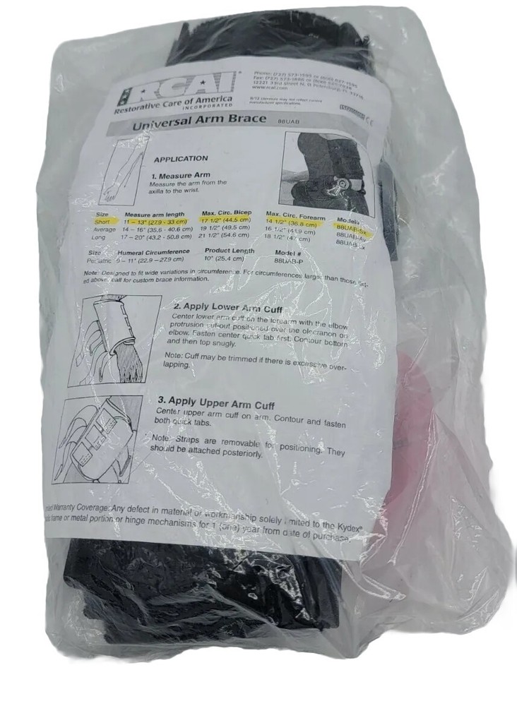 RCAI UNIVERSAL ARM BRACE SHORT