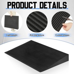 Kritkin EVA Foam Threshold Ramp, Lightweight Non 36″l X 18″w X 3″h, Black