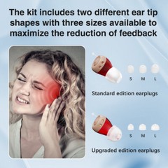 JINGHAO Rechargeable Hearing Aids Mini ITE Hearing Amplifier Sound Enhance L/R