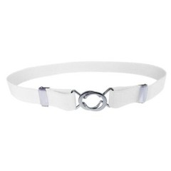 Adjustable Elastic Stretch Belt for Women 2.5cm Wide Metal Ring Buckle No Hassle