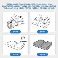 Bariatric Seat Cushion 500 lbs, Large Coccyx Cushion with Tailbone Cutout