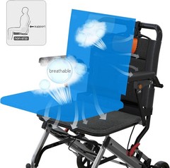 Ultra-Lightweight Wide Seat Transport Wheelchair Dual Locking Handbrakes 25 Lbs