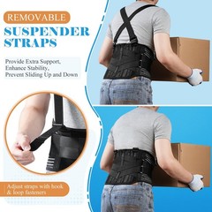Plus Size Back Brace with Removable Straps – Posture Corrector Support Belt for