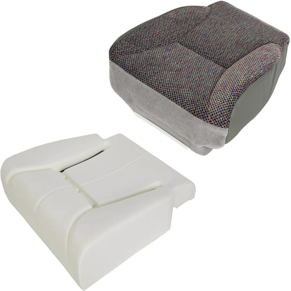 Front Driver Side Bottom Cloth Seat Cover and Foam Seat Cover with Foam Cushion