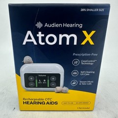 Audien Hearing ATOM X Rechargeable OTC Hearing Aids – OPEN BOX