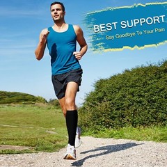 3 Pairs Compression Socks for Men Women Diabetic Socks 20-30mmHg Full Toe Sox