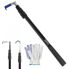 6FT Truck Cargo Grabber Telescoping Truck Bed Retriever Tool Multi-Use black