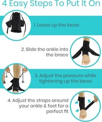 VIVE Laced Ankle Brace Black Small