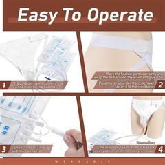 Wearable Urinal Bag Reusable Silicone External Urine Catheter Collector Bag Aids