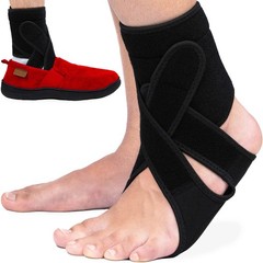 Omeer AFO Foot Drop Brace For Walking Men and Women (Left) One Size, Black
