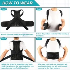 Adjustable Back Brace Posture Corrector for Pain Relief – Waist, Back & Shoulder