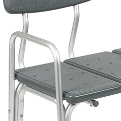 HERCULES Series 300 Lb. Capacity Adjustable Gray Bath & Shower Transfer Bench