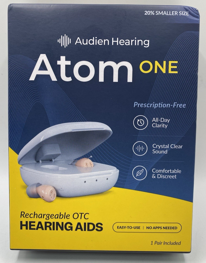 Hearing Aids Rechargeable Wireless Beige Audien Atom One OTC