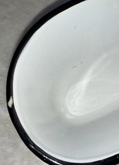 Vintage 1940s Cesco Columbian Made White Porcelain Enamel Metal Basin Tray