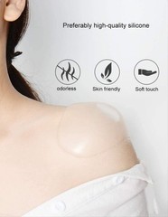 3 Pairs Anti Slip Large Soft Silicone Shoulder Pads Transparent Women Clothes