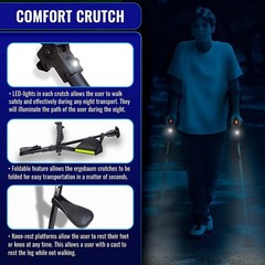Ergobaum 7G by Ergoactives adult 1 Pair 2 Units of Ergonomic Forearm Crutches