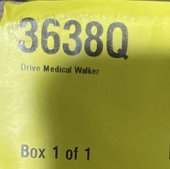 Drive Medical 10200-1 Deluxe 2-Button Folding Walker, Silver Brand New